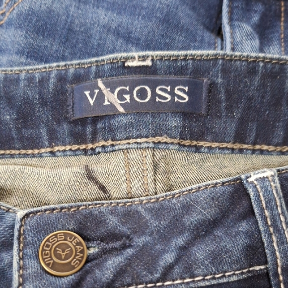 Blue Cropped Ankle Jeans with Raw Hem - Picture 2 of 8